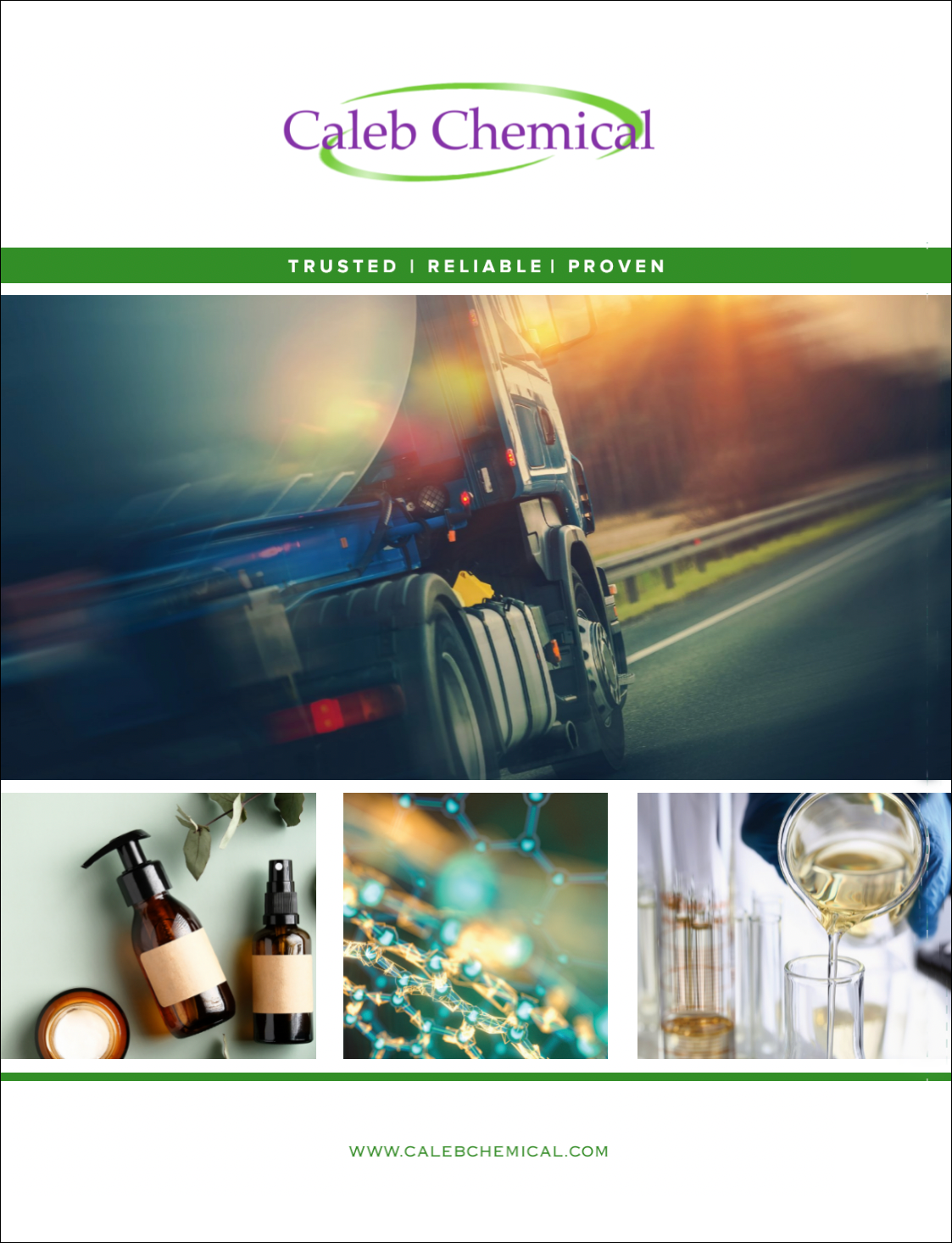 Caleb Chemical corporate brochure cover